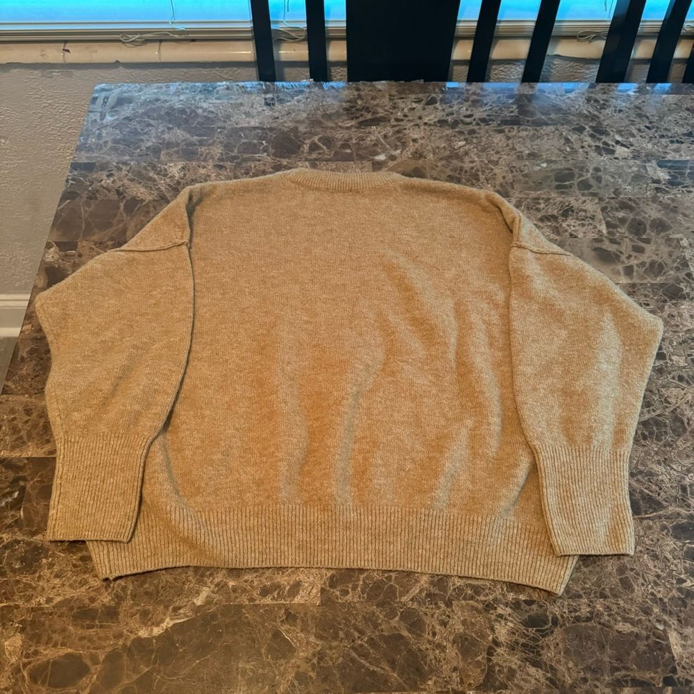 Vince Camuto Women's Center Seam Warm & Cozy Crewneck Sweater Latte Heather XL - Picture 8 of 9